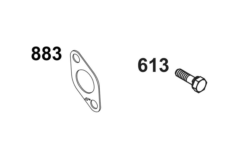 Exhaust Group Diagram and Parts List for 44C777-0010-G1 400000 - 699999 Briggs and Stratton Engine